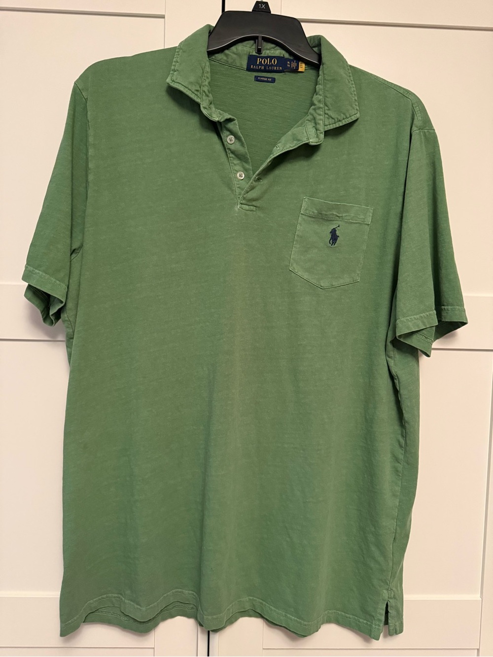 Polo by Ralph Lauren Green Pocket Polo Shirt, XL